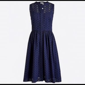Navy Jcrew eyelet dress XXS